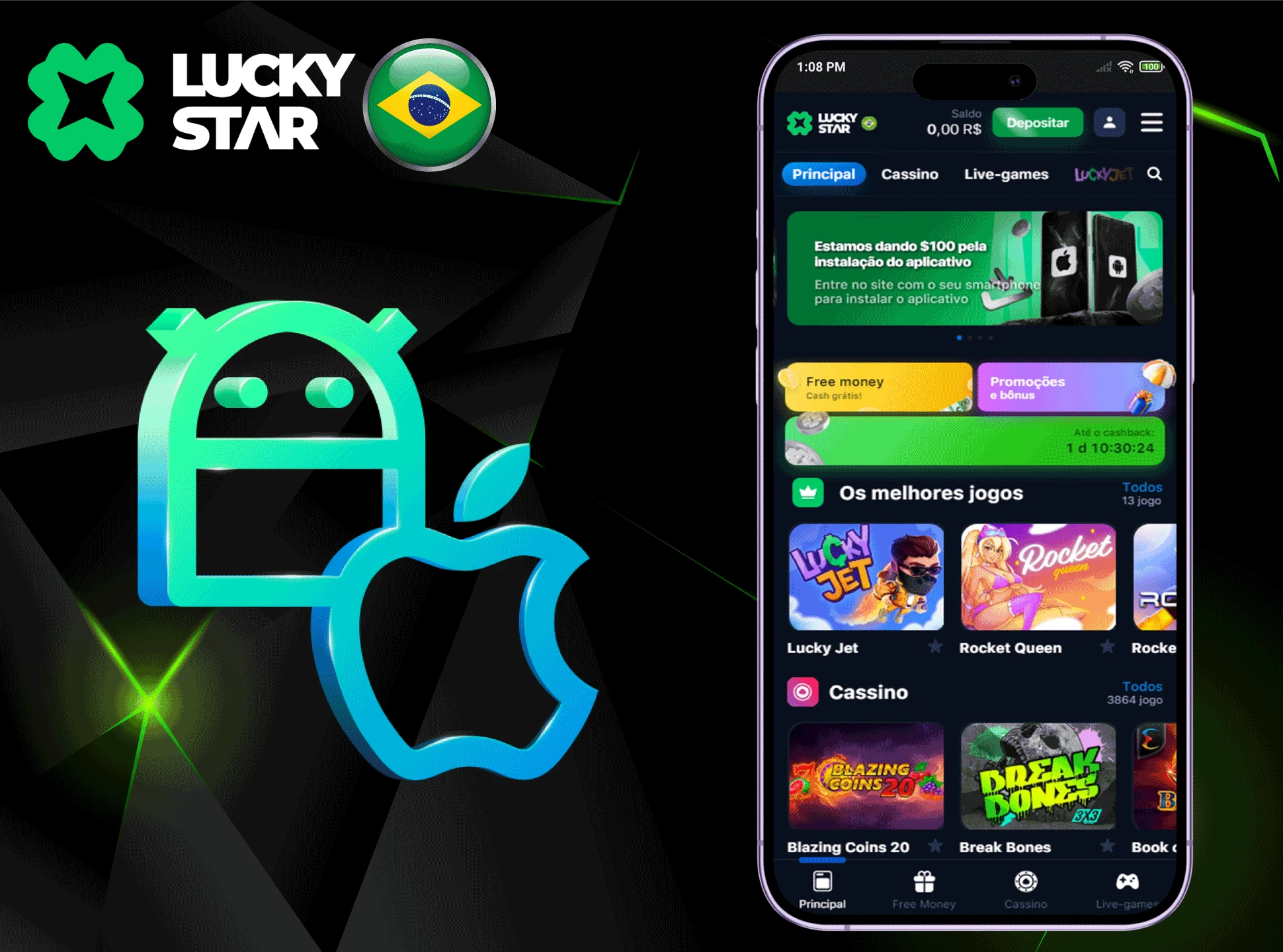 Versão Lucky Star em dispositivos móveis