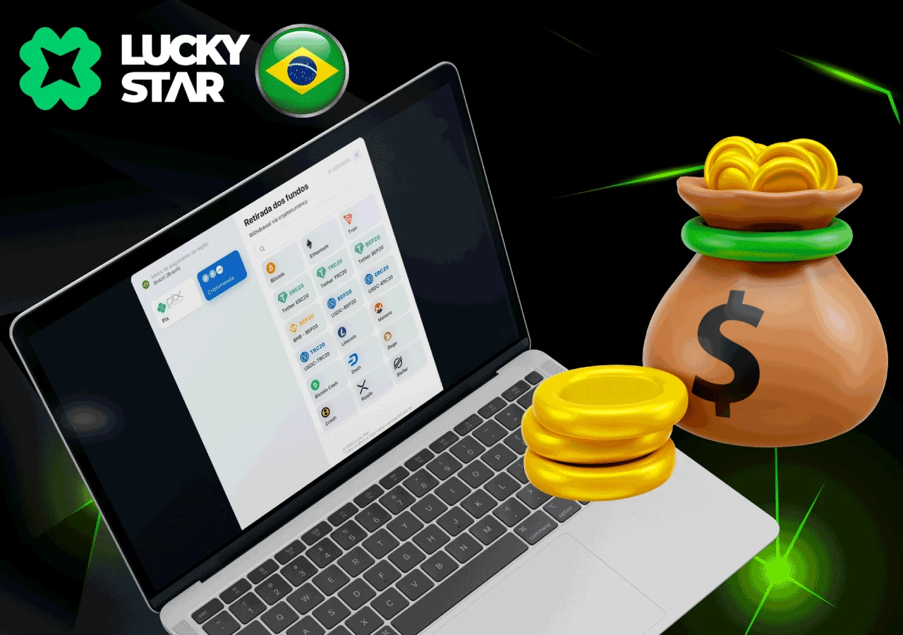 Retirada de fundos de uma conta na plataforma da casa de apostas no Brasil